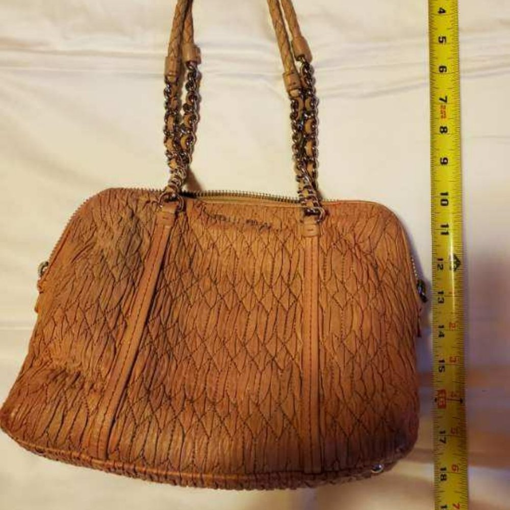Miu Miu Prada Metelasse arcadie nappa Leather double chain purse beige pink tote - Picture 12 of 15